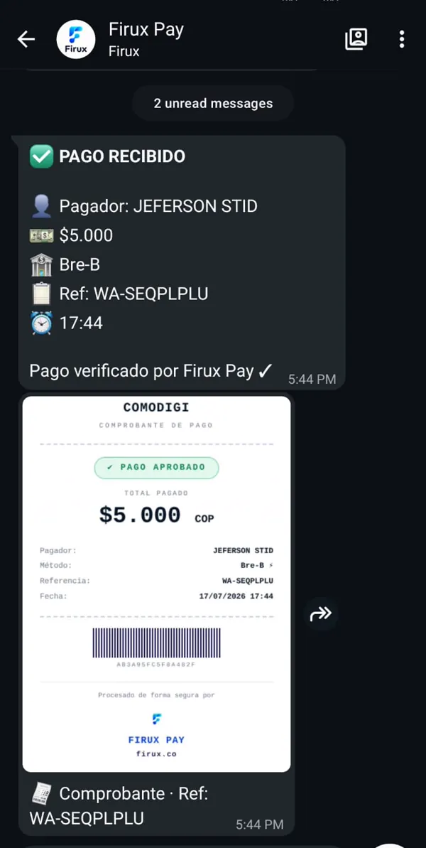 WhatsApp: llega la confirmación de pago recibido con el nombre del pagador y el recibo digital
