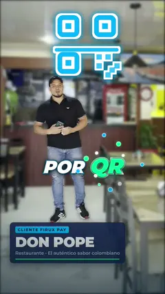 Don Pope en su restaurante, cliente de Firux Pay