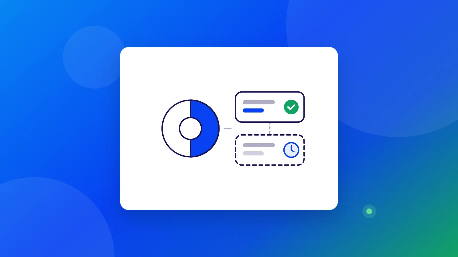 Ilustración de un pedido pagado a la mitad, con el anticipo confirmado y el saldo pendiente