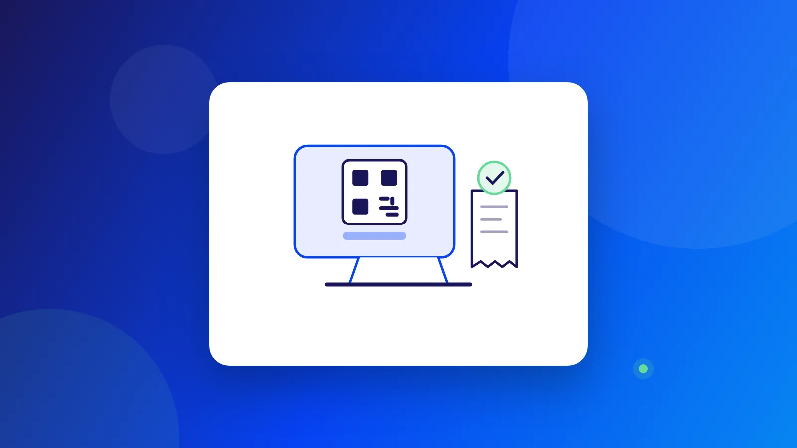 Ilustración de una caja registradora con el código QR del cobro en la pantalla