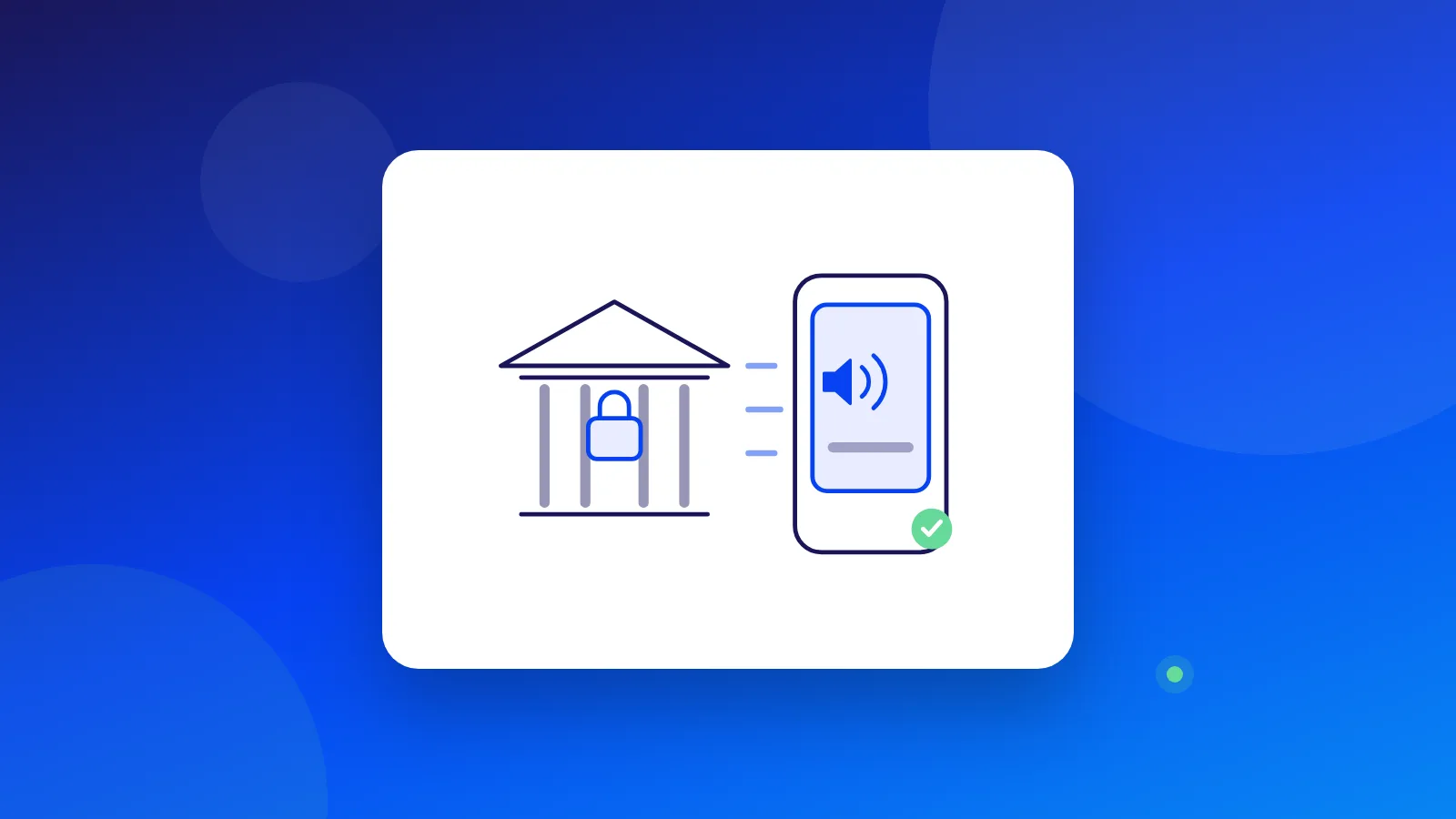 Ilustración de una fila de clientes y un celular que anuncia cada transferencia recibida